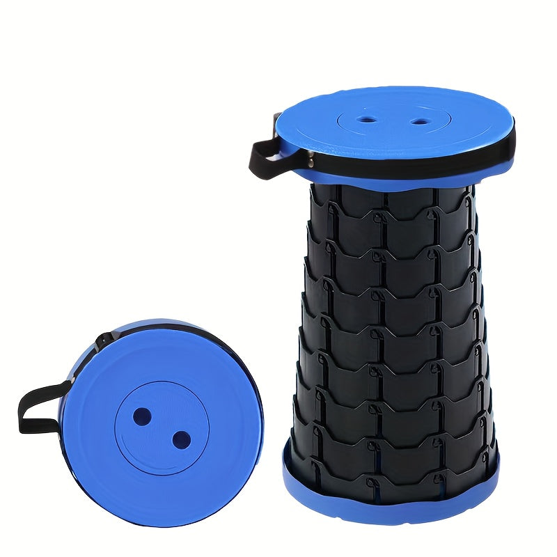 Portable Telescopic Stool for Outdoor Use, Foldable for Travel, Ideal for Queuing, Fishing, And Street Vendors, Without Battery
