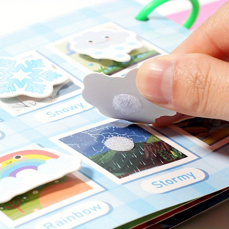 Interactive Quiet Book,Reusable Educational Learning Sticker Book,Enhancing Motor Skills And Cognitive Abilities,Learning and Educating Writing AIDS,Back-to-school Supplies,Halloween Christmas Gift