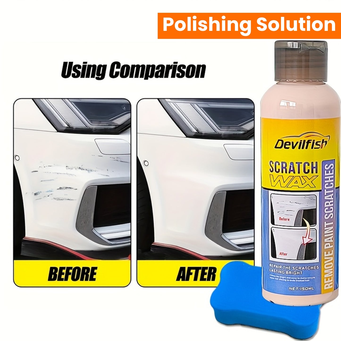 Automotive Clay Scratch Repair Paste Kit, Versatile Scratch Removal and Polishing Solution, Compatible with Multiple Paint Colors, for Vehicle Surface Restoration and Maintenance