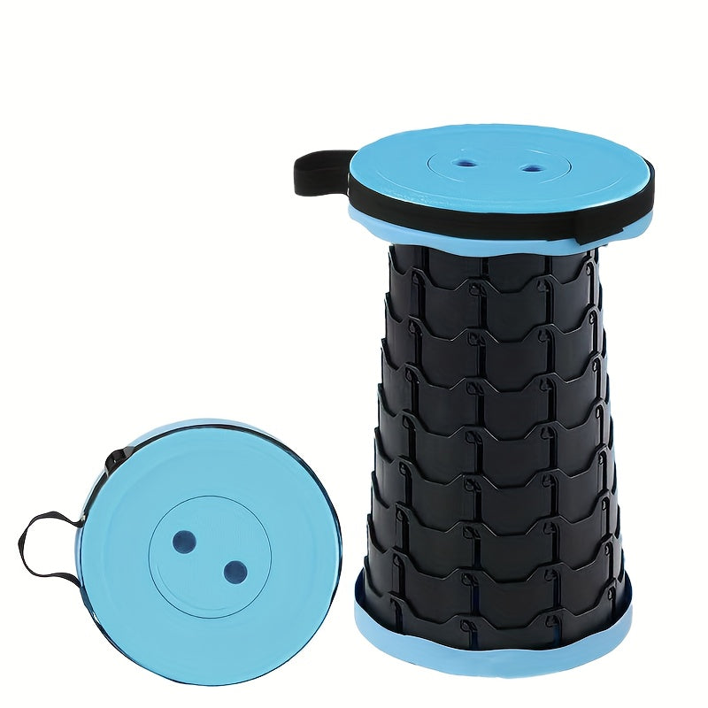 Portable Telescopic Stool for Outdoor Use, Foldable for Travel, Ideal for Queuing, Fishing, And Street Vendors, Without Battery
