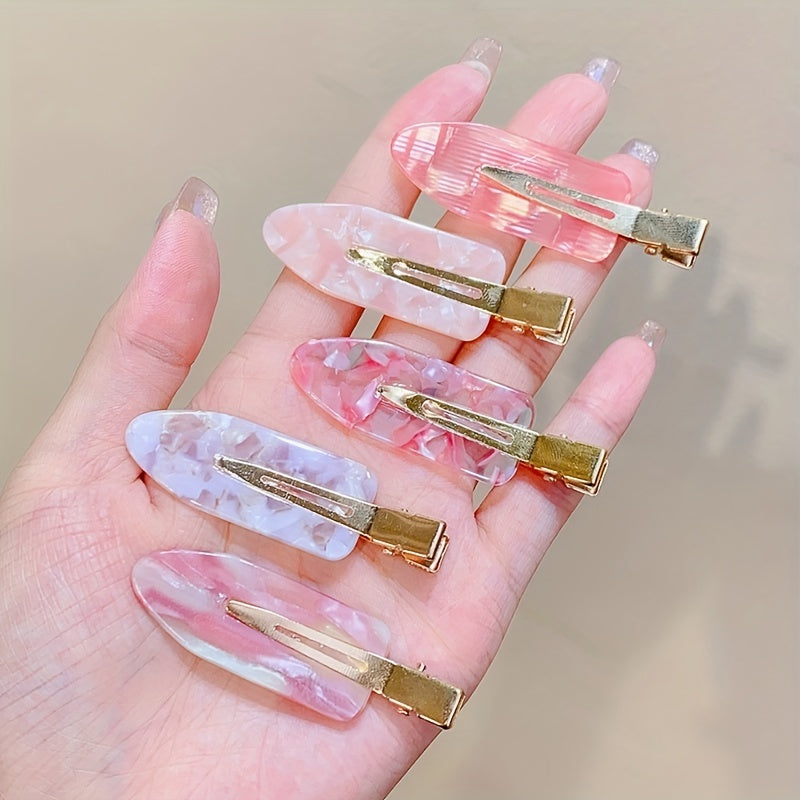 Cherry Blossom Pink Acetate Invisible Hair Clip for Bangs and Flyaways