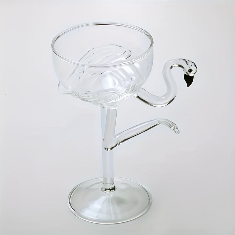 Tropical Flamingo Cocktail Glasses for Bars, Clubs and Home Use, Stylish Transparent Wine Glasses for Summer Drinks, Champagne and Celebration Events, Durable and Versatile, Perfect Party Gift