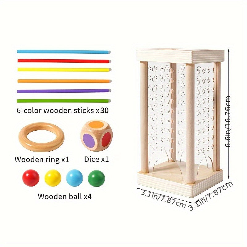 Wooden stick games, wooden educational children's toys, essential parent-child games, interactive toys and games, exercise logical thinking skills, Easter, Thanksgiving perfect gift