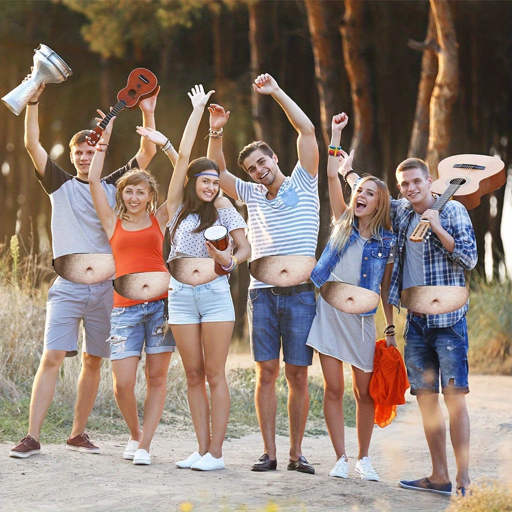 Foldable & Lightweight Artificial Leather 1pc Humorous Fanny Pack - Adjustable Shoulder Strap, Polyester Lined with Zip Closure - Ideal for Parties, Gag Gifts & Social Events