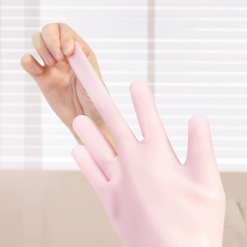 1 Pair Silicone Moisturizing Gloves, Soft Silicone Hand Care Gloves, Hydrating Aloe Vera Lotion, Exfoliating Hand Tools for Dry, Cracked, and Aging Hands, Suitable for All Sizes, Reusable
