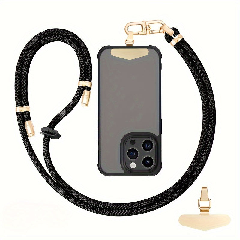 63-Inch Adjustable Crossbody Phone Lanyard with Clip - Durable, Anti-Theft Wrist Strap for Secure Shopping & Travel - Available in Multiple Colors