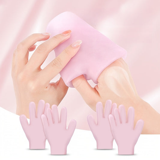 1 Pair Silicone Moisturizing Gloves, Soft Silicone Hand Care Gloves, Hydrating Aloe Vera Lotion, Exfoliating Hand Tools for Dry, Cracked, and Aging Hands, Suitable for All Sizes, Reusable