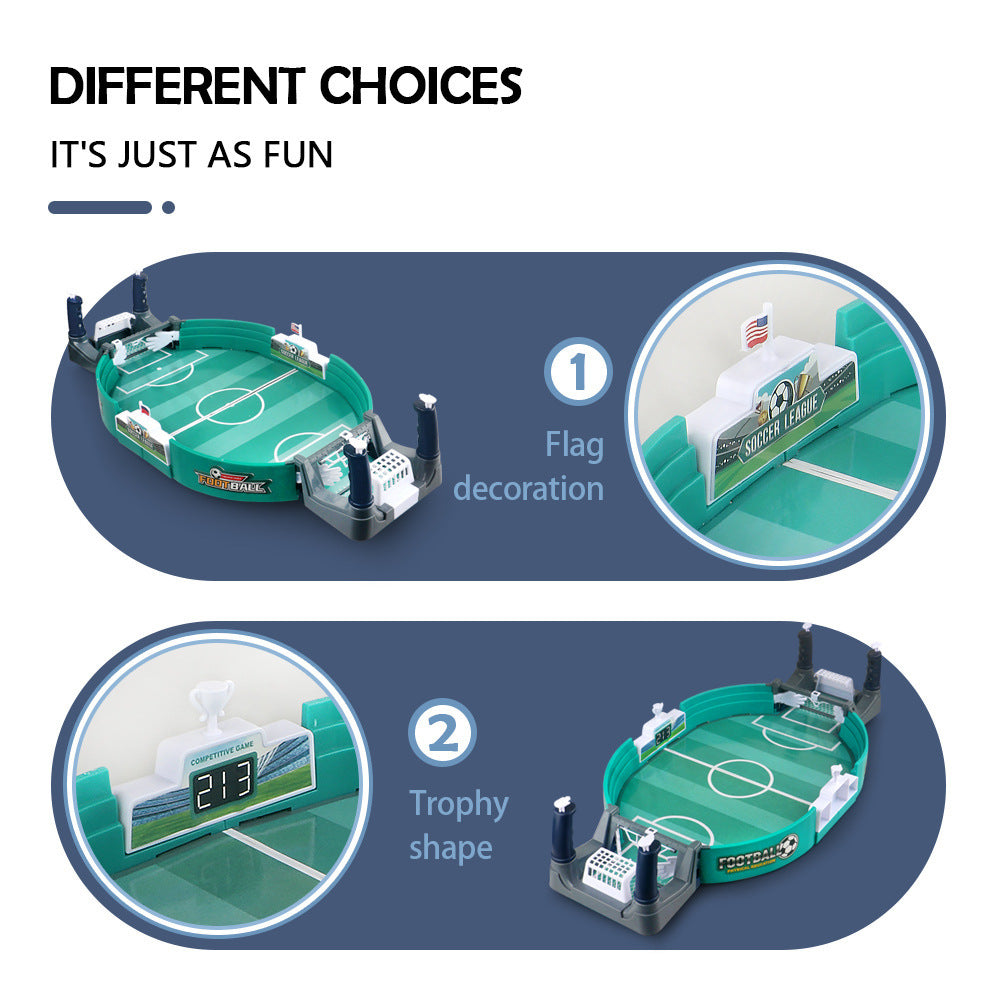Kids Interactive Table Soccer Game, 5 Balls, Educational Sports Tabletop Toy, Plastic Frame, Ideal for Valentine'S Day, Easter, Birthday Gifts, Ages 3+