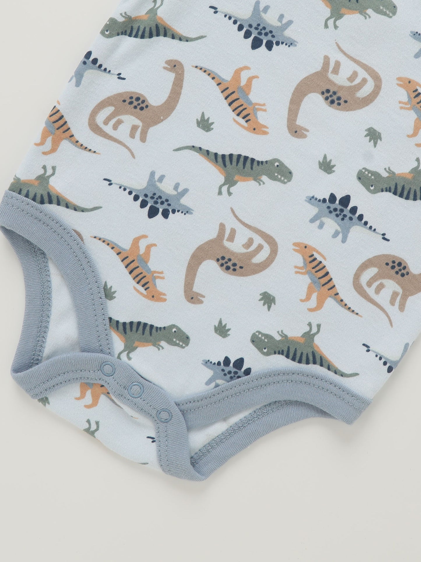 6pcs PAYIFANG Youngsters Boy Rompers with Dinosaur & Truck Embroidery - Cotton Blend, Short Sleeve, Round Neck Bodysuits for Youngsters & Youngsters, Ideal for Outdoor Activities, Youngsters Boy Clothes, Perfect for Outdoor