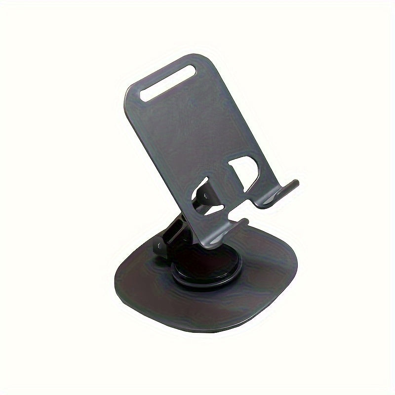 Aluminum Alloy Phone Stand - Waterproof, 360° Rotating Desk Mount with 2-Stage Adjustable & Foldable Design for Office and Bedstand Use