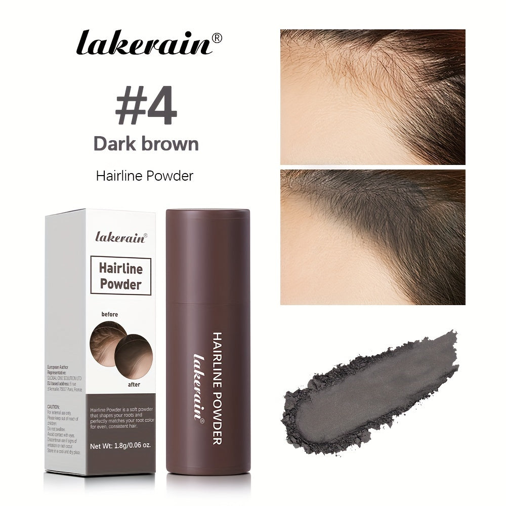 Instant Uniform Hairline Lakerain Powder Stick - Waterproof, Long-Lasting, Natural Finish Sponge Pen for All Skin Tones & Gray Root Coverage