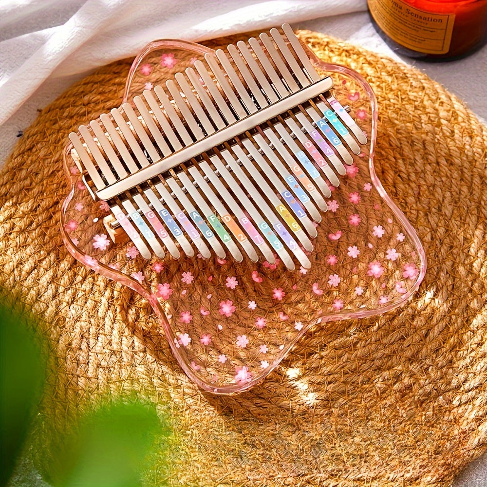 1pc 21 Notes Crystal Transparent Kalimba Exquisite Thumb Piano Acrylic Piano Finger Instrument Birthday Holiday Gift First Choice