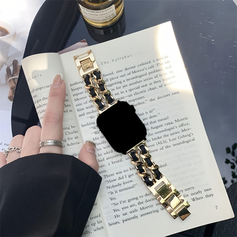 BIIFAKOO new small fragrance style metal stitched ten generations available compatible 38mm 40mm 41mm 42mm 44mm 45mm 46mm 49mm suitable for Ultra Series 10 9 8 7 7 SE 6 5 4 3 5 4 4 3 2 1