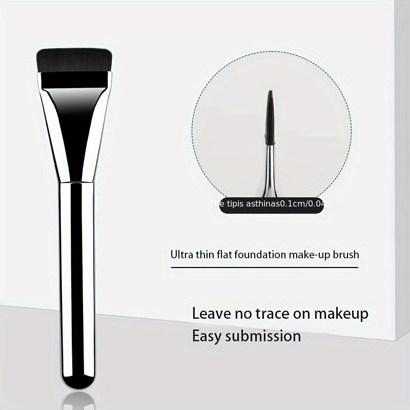 Ultra-Thin Foundation Brush, Lightweight Facial Contour Brush, Flat Head Mask Brush, Hybrid Foundation Cream Makeup Brush, One-Brush Skincare Tool