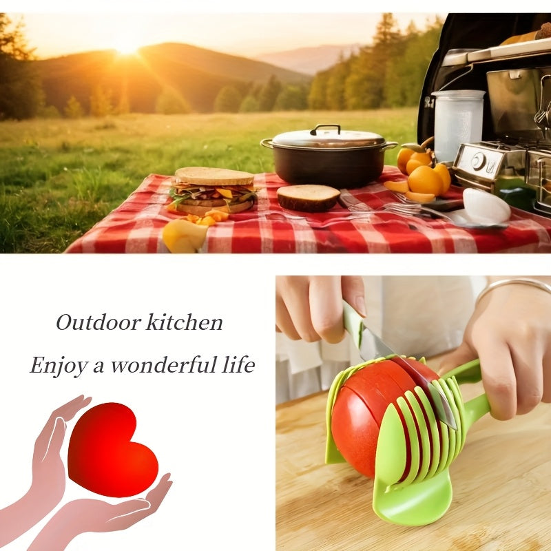 Multi-Function Vegetable and Egg Slicer Tool - Easy-to-Use Kitchen Gadget for Cutting Eggs, Potatoes, Tomatoes, Lemons, Apples in Shapes, Portable Outdoor Kitchenware, Essential Kitchen Utensil