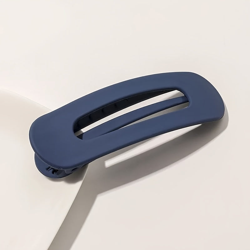 Elegant Matte Hair Clip for Women - Large, Non-Slip Side Bangs & Back Head Gripper, Solid Color, Durable Plastic