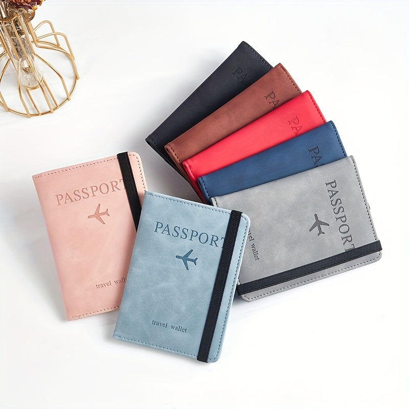 RFID Passport Holder - Thin, Multi-Functional Wallet for Travel, 1pc