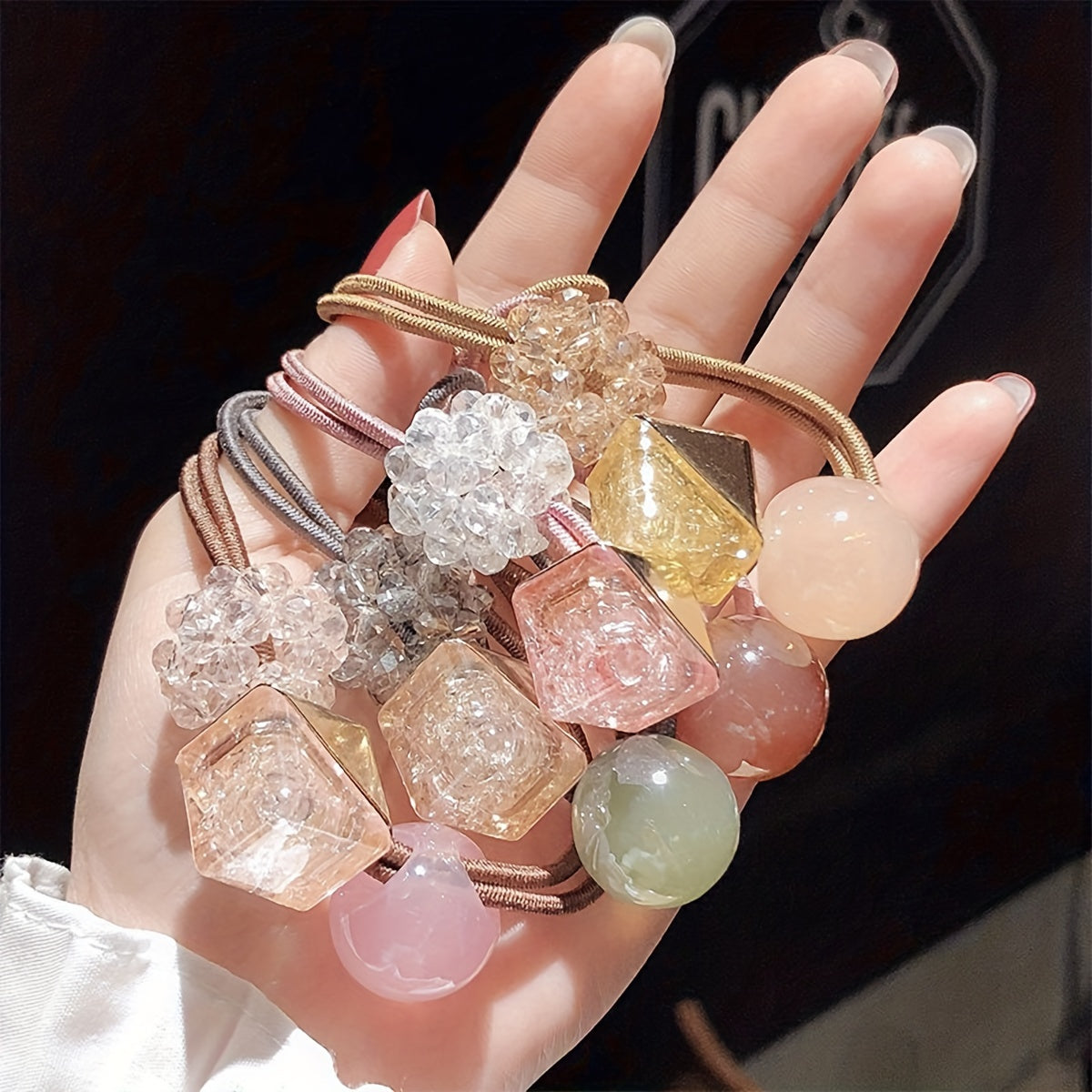 4pcs Crystal Bead Headbands: Adorable And Durable for Your Hair Accessories Collection