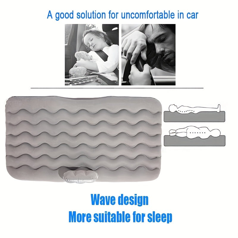Upgrade Your Car With A Multifunctional Inflatable Bed & Sofa Pillow - Perfect For Camping & Travel!