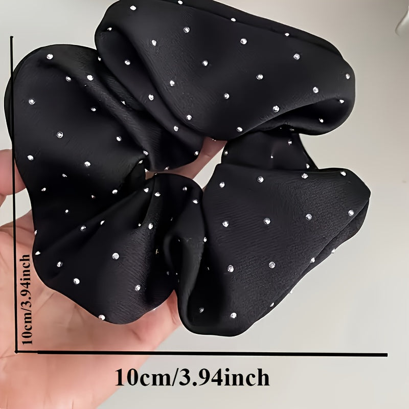 3pcs Elegant Women's Hair Tie Set, Stylish Rhinestone Headbands with Embellished Fabric Straps, Perfect for Ladies and s, Ideal Wedding and Party Gift