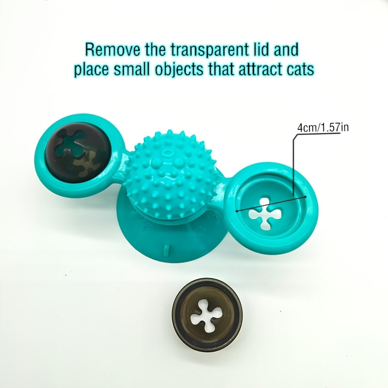 1pc, Fun Rotating Cat Toy, Windmill Turntable Design, Cat Teaser, Stimulate Cat's Vitality, Interactive Play, Enhance Emotions, New Fun in Pet Life