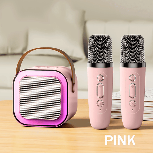High-Performance Large Capacity Battery Ultra-Long Battery Life Better Sound Quality Colorful Speaker Microphone Integrated Home Karaoke Singing Sound System Dual Microphone Version Family Singing Party Entertainment