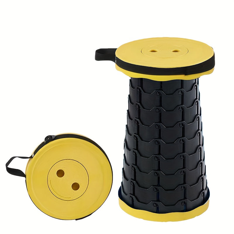 Portable Telescopic Stool for Outdoor Use, Foldable for Travel, Ideal for Queuing, Fishing, And Street Vendors, Without Battery