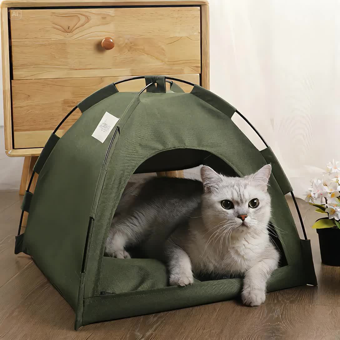Cozy Pet Tent for Cats and Dogs - Soft and Comfortable Sleeping Nest with Solid Color Design Christmas Gift