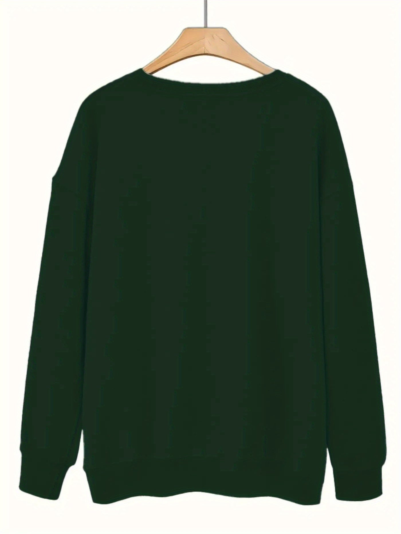 Women'S Green "Lorna Jane Living" Graphic Sweatshirt - Casual Long Sleeve Crewneck, Machine Washable Polyester, Perfect for Fall/Winter, Ladies Sweaters