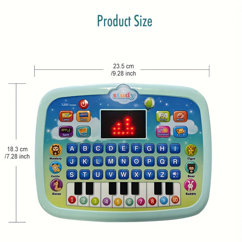 Tablet for Kids with LED Screen, Learning Mat for Teaching Alphabet, Numbers, Words, Music, Math, Interactive Electronic Toy forEarly Development, Suitable for and Girls, Halloween and Christmas Gifts