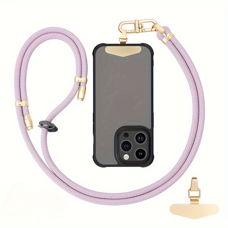 63-Inch Adjustable Crossbody Phone Lanyard with Clip - Durable, Anti-Theft Wrist Strap for Secure Shopping & Travel - Available in Multiple Colors