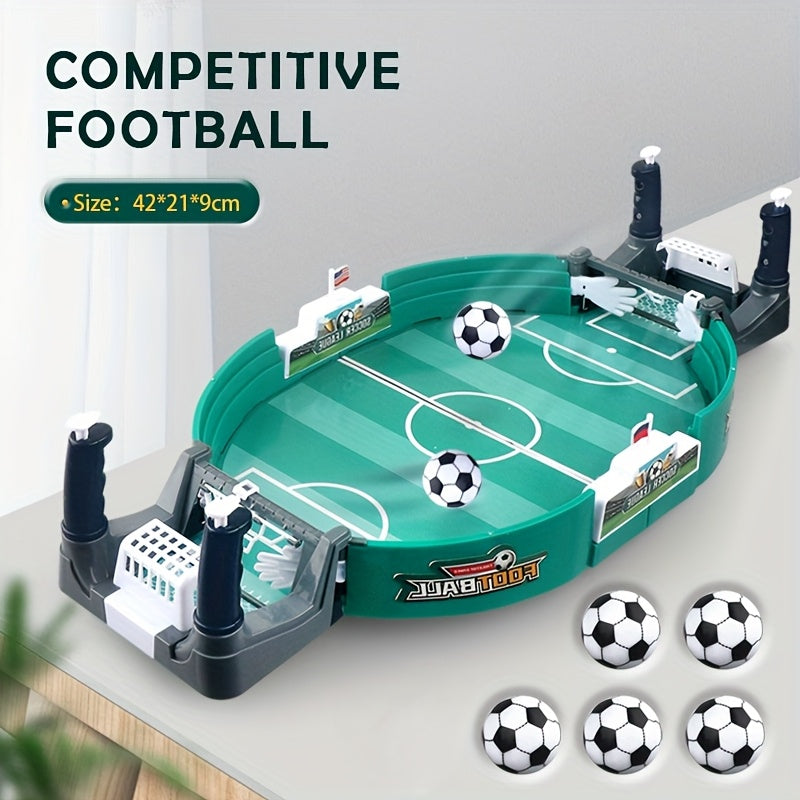 Kids Interactive Table Soccer Game, 5 Balls, Educational Sports Tabletop Toy, Plastic Frame, Ideal for Valentine'S Day, Easter, Birthday Gifts, Ages 3+
