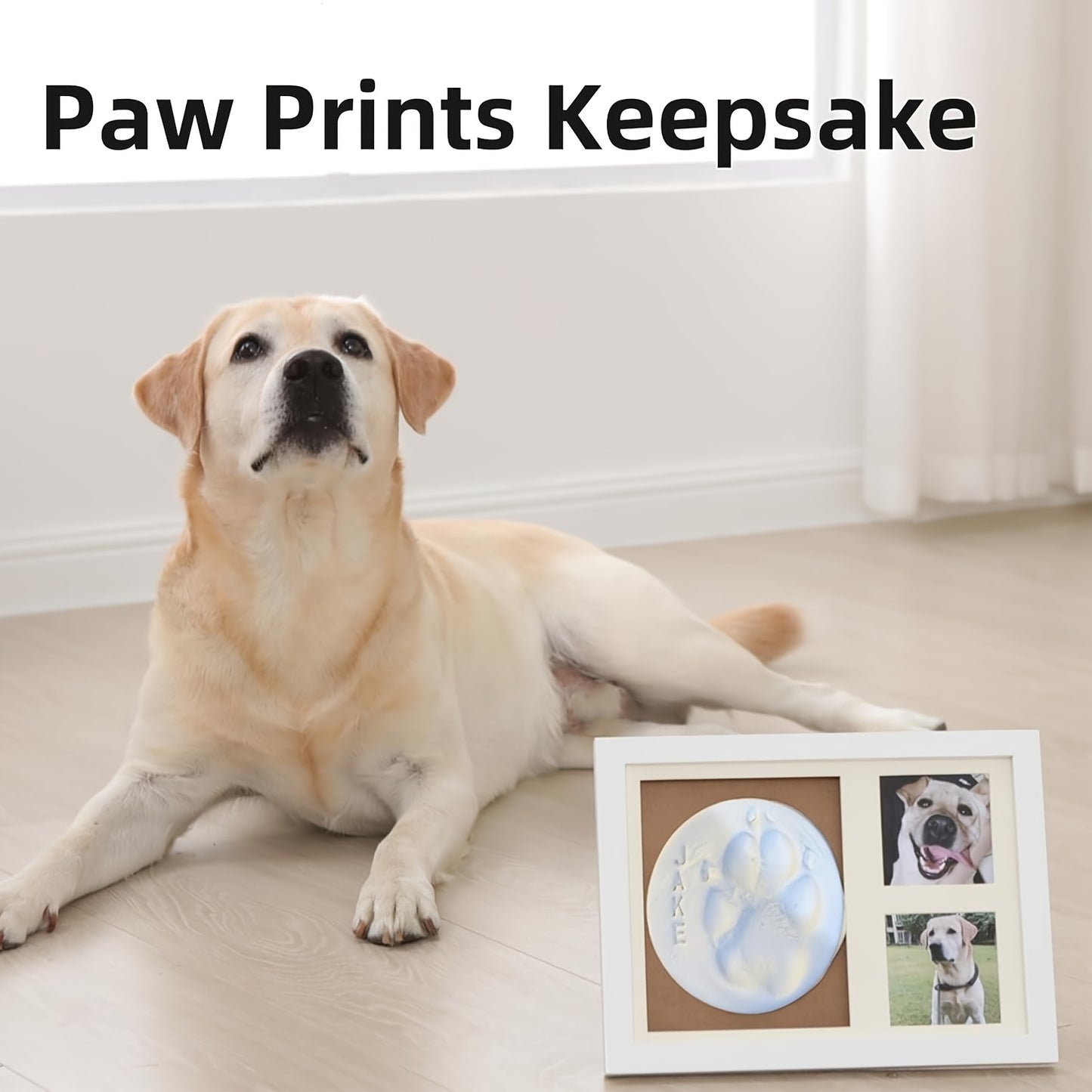 Footprint & Handprint Clay Kit, Photo Frame Kit for Girls and Boys, Shower Gifts, Registry, New Parents Gift, Perfect Memory and Nursery Room Decoration