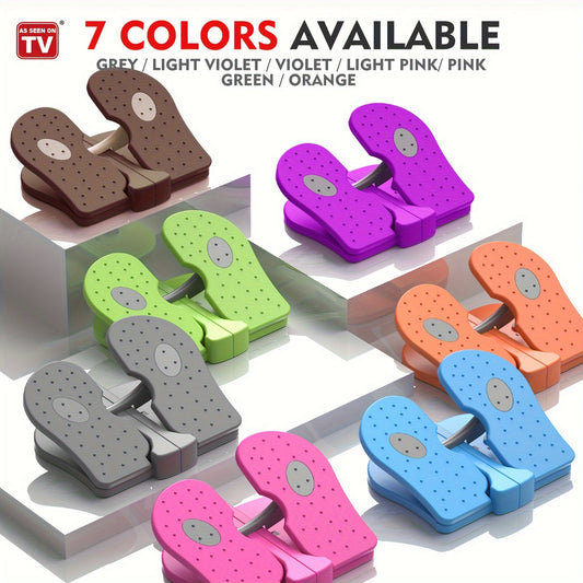 MBB Compact Folding Stepper Machine - Home Gym Fitness Equipment for Leg Toning, Aerobic Exercise & Rehabilitation Training, Non-Electric, 7 Color Options (Grey, Light Violet, Violet, Pink, Orange, Green, Blue), Mechanical Foot Pedals, Lower Body Workout