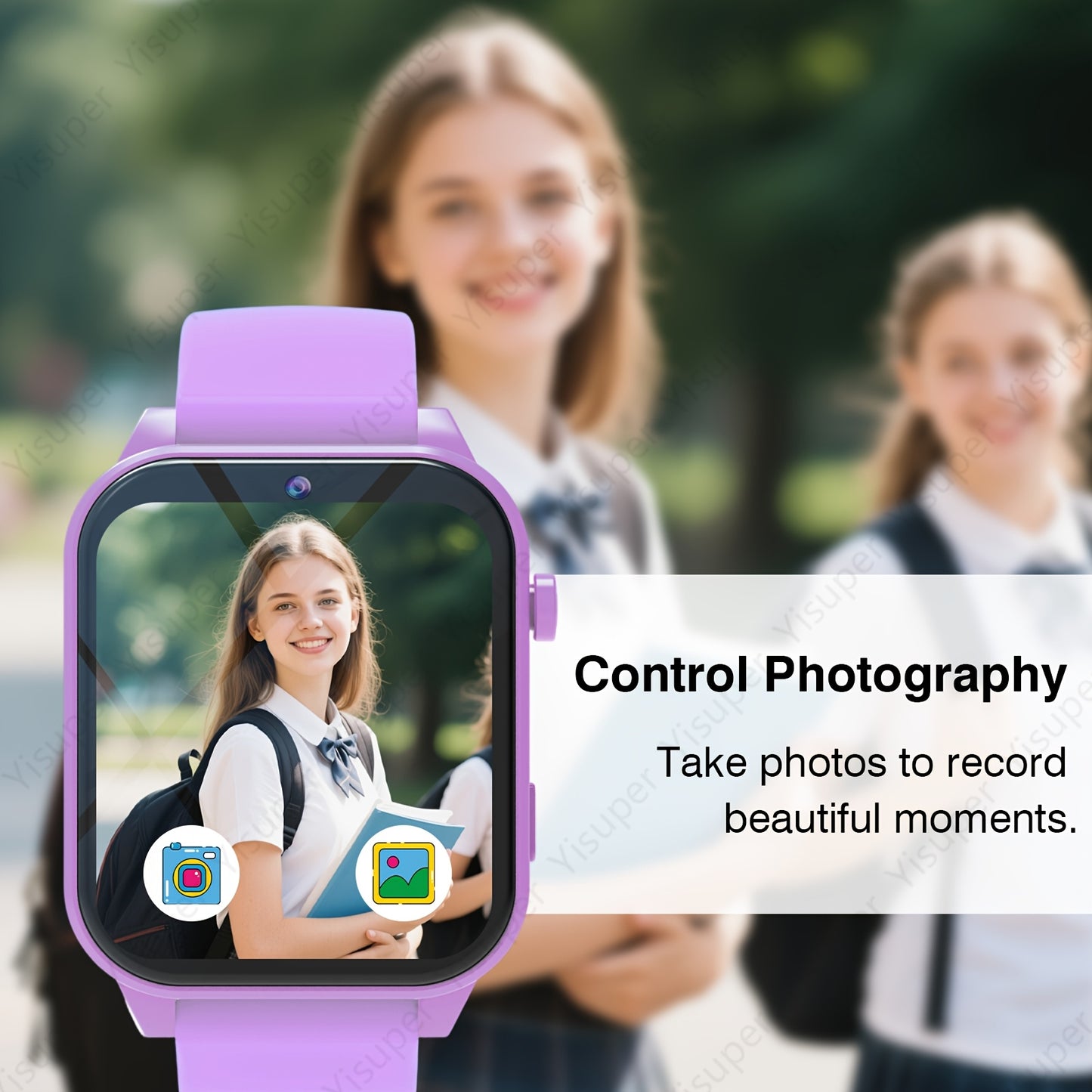 Kids Smart Game Watch with Camera, Photo Album, VCR, 18 Built-In Games, Calculator, Calendar, LED Lights - Black Silicone Strap, Rechargeable Lithium Battery, Perfect Holiday Gift for Children, Holiday Gift Idea|Playful Design|Durable Watchband, Kids' Acc