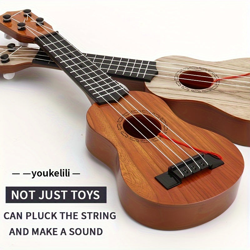 Interactive Children's Playable Ukulele Toy Guitar Set with Strings for Ages 3-6, Perfect Christmas and New Year Gift