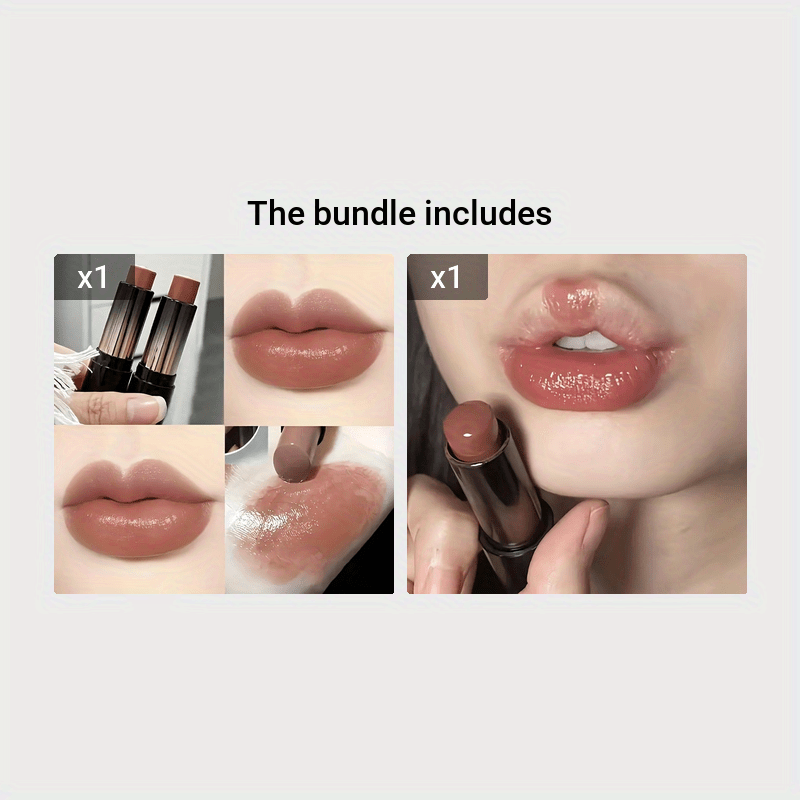 Moisturizing Hydrating Tinted Lip Balm - Long-Lasting, Waterproof & Smudge-Proof, Low Saturation, Mirror Finish for All Skin Types