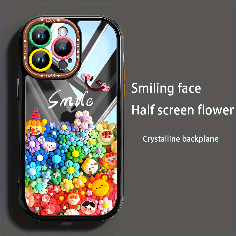 Creative Cute Cartoon Clown Doll Simple Couple with The Same Light Naked Mobile Phone Case, for Iphone 16 Pro Max Mobile Phone Case High-End Quality Mobile Phone Case 15Pro/14Pro/13 Pro/12Pro for Men And Women, Anti-Drop Case Anti- Scratch Phone Case