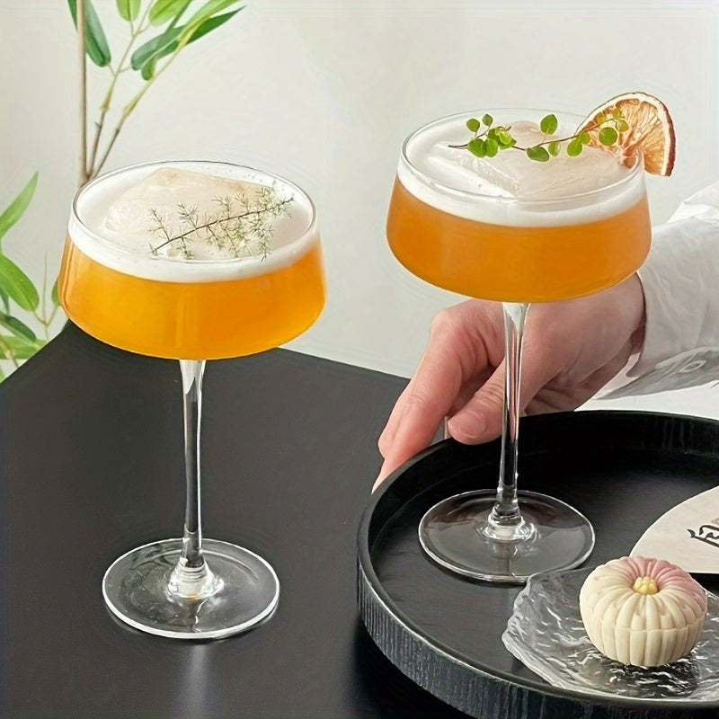 1/2pcs Japanese High-Stem Tower Cups, Creative Cocktail Glasses, Martini Cups, And Special Fruit Drink Glasses Made of Glass