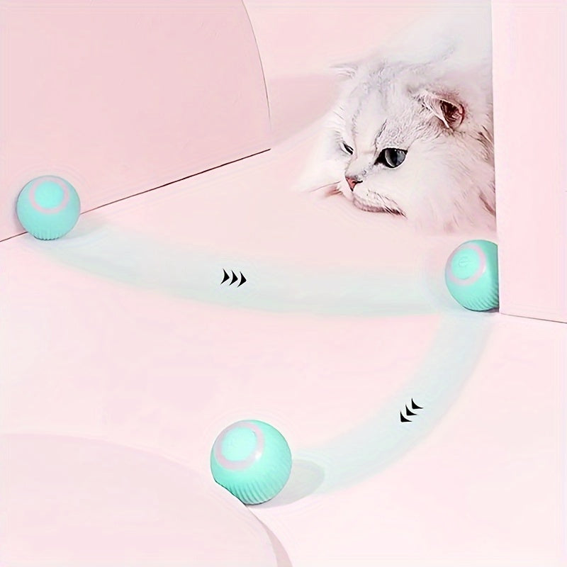 Interactive Electric Rolling Ball Cat Toy - Self-Moving And Smart - Perfect For Playful Kittens And Cats