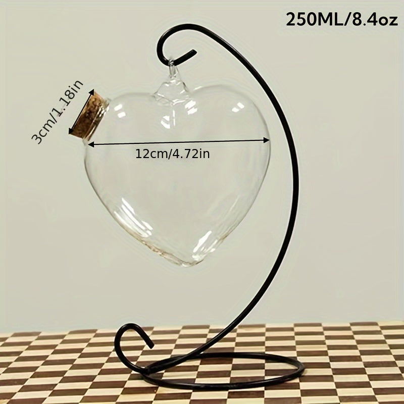 1pc 11.8oz Hanging Cocktail Glass with Iron Stand - BPA-Free, Reusable Martini & Wine Bar Glassware, Perfect for Summer Drinks, Hand Wash Only, Elegant Round Design for Refreshing Beverages, Summer Drinkware | Elegant Round Glass