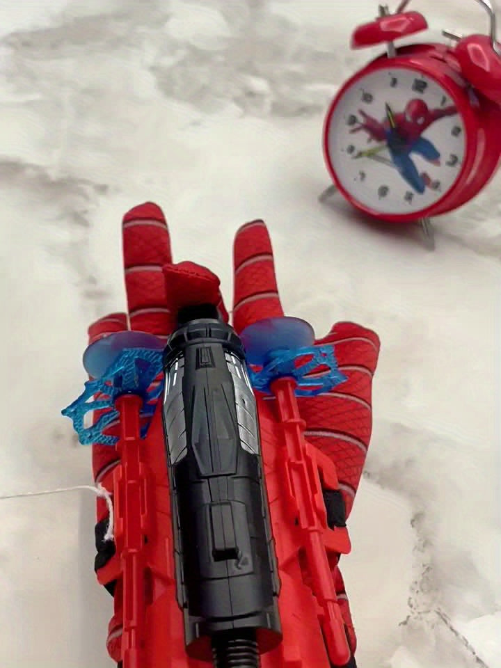 Spider Web Launcher Gloves - Red & Blue Hero Toy for Youngsters & Adults, Fun Interactive Party Game, Durable ABS Material, Perfect for Halloween & Christmas Gifts