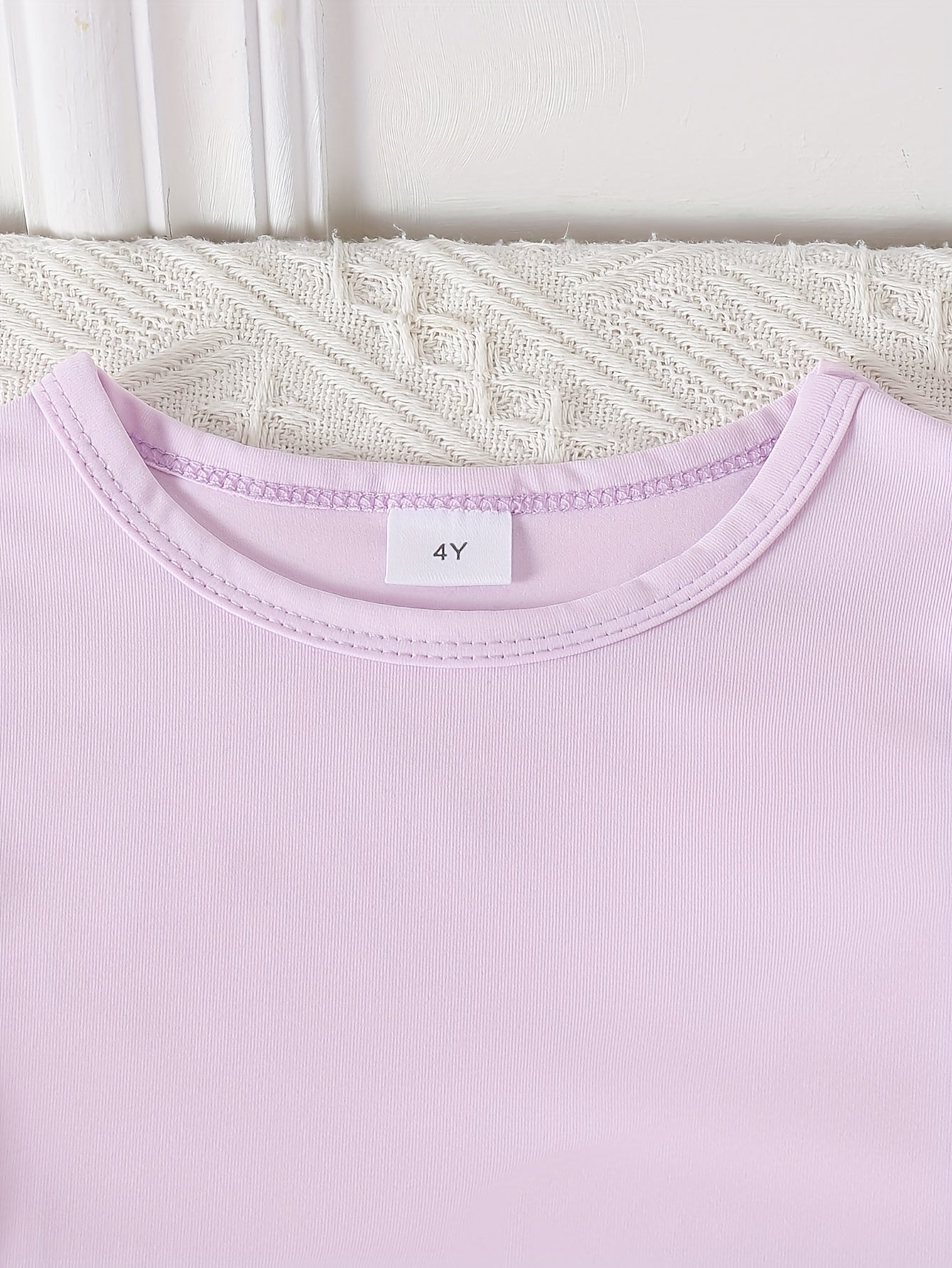 Girls' Pink Bow-Tie Denim Outfit - Short Sleeve T-Shirt & High-Waisted Pants with Adjustable Drawstring Waist, Soft Non-Stretch Fabric, Casual Spring Summer Fall Playwear, Denim Shorts for Girls, Spring Summer Clothing, Playful Design, Soft Fabric, Perfec
