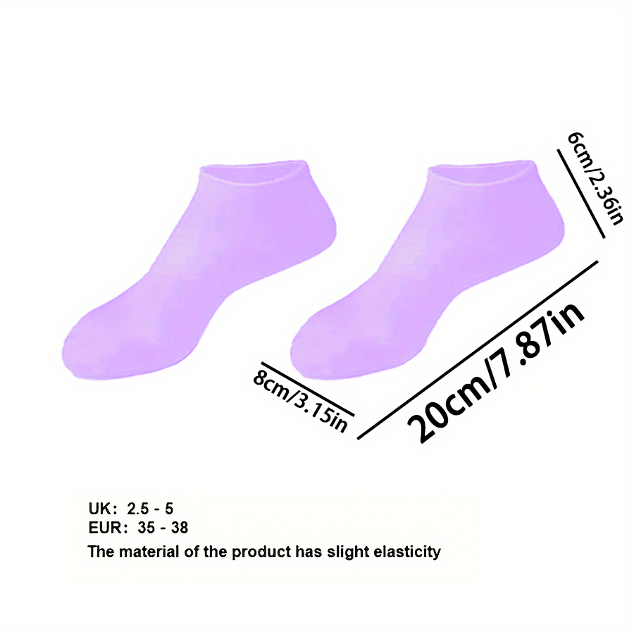 1Pair Silicone Socks for Dry Cracked Feet, Women's Foot Socks for Moisturizing, Cracked Heel