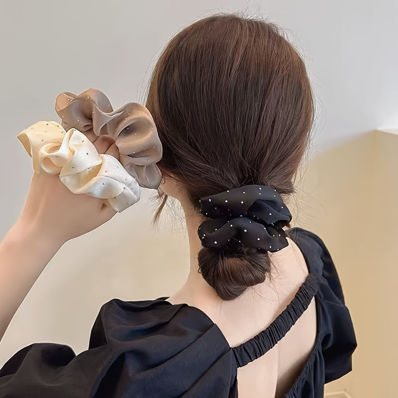 3pcs Elegant Women's Hair Tie Set, Stylish Rhinestone Headbands with Embellished Fabric Straps, Perfect for Ladies and s, Ideal Wedding and Party Gift