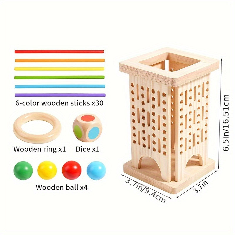 Wooden stick games, wooden educational children's toys, essential parent-child games, interactive toys and games, exercise logical thinking skills, Easter, Thanksgiving perfect gift