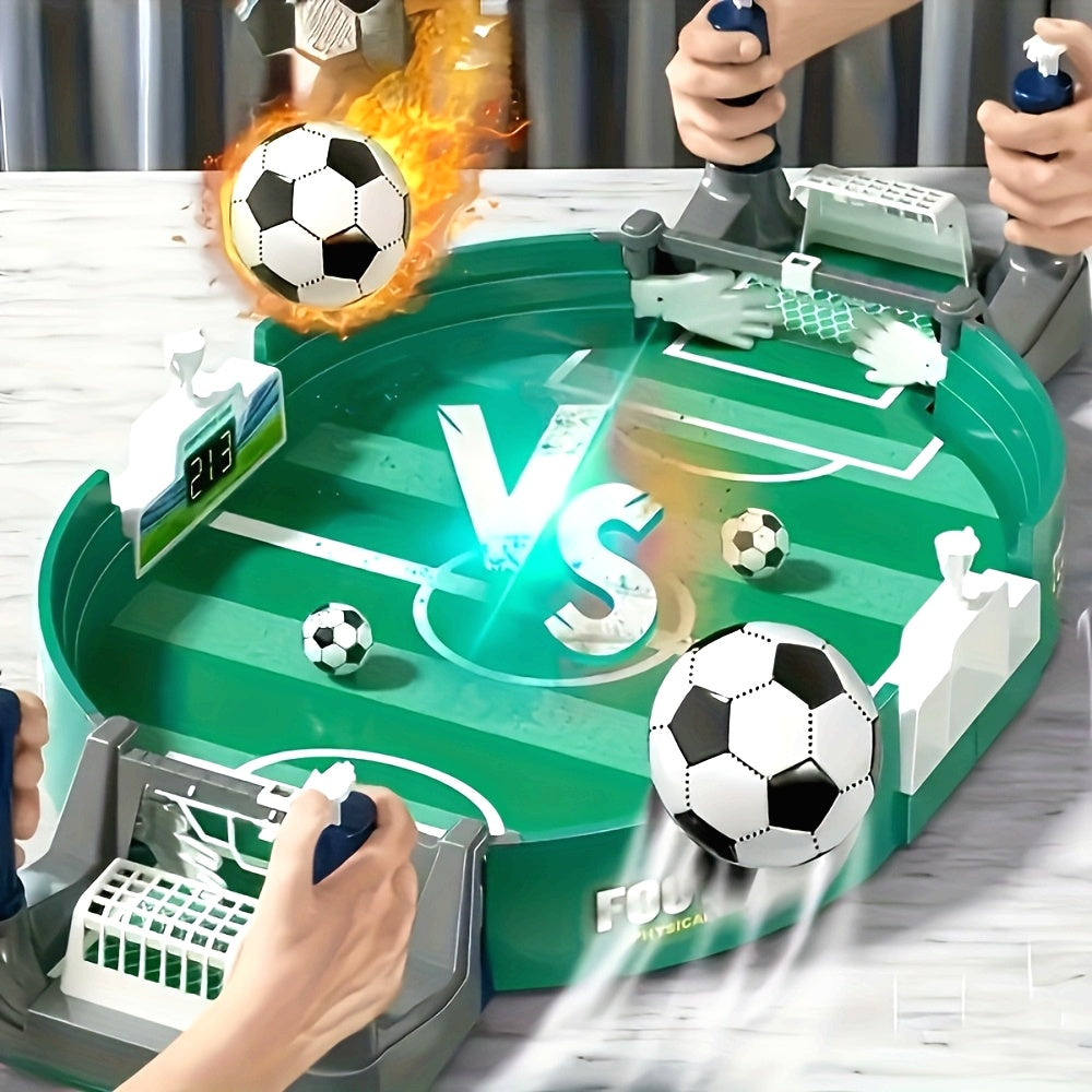 Kids Interactive Table Soccer Game, 5 Balls, Educational Sports Tabletop Toy, Plastic Frame, Ideal for Valentine'S Day, Easter, Birthday Gifts, Ages 3+