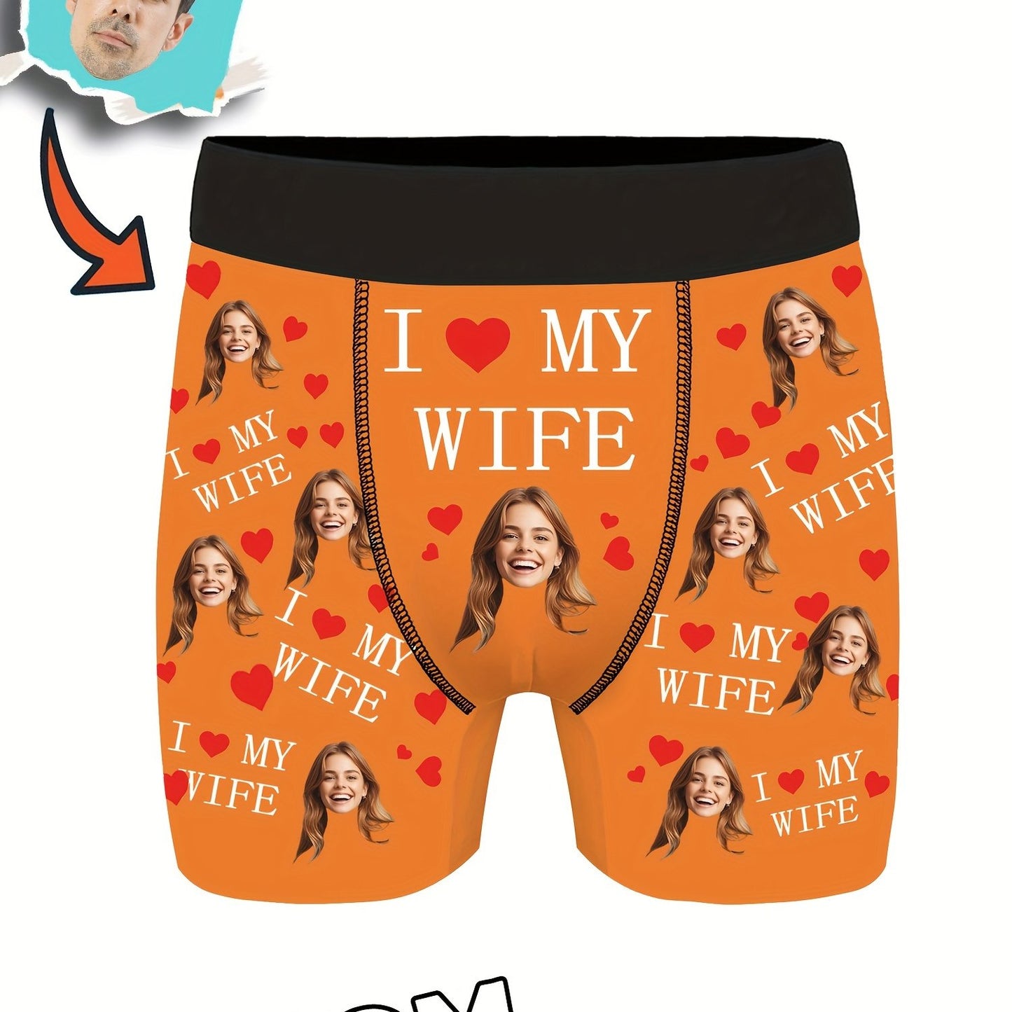 Of Personalized Boxer Shorts with Images, Unique Face Photo Boxers, Fun Underwear Featuring Faces, And Amusing Prank Gifts for Dad/Husband/Boyfriend.