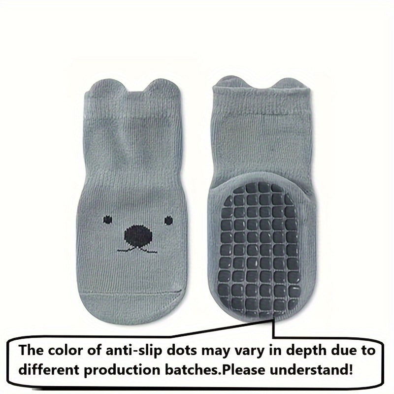 5 Pairs of Children's Toddler Boys and Girls Anti-Slip Socks