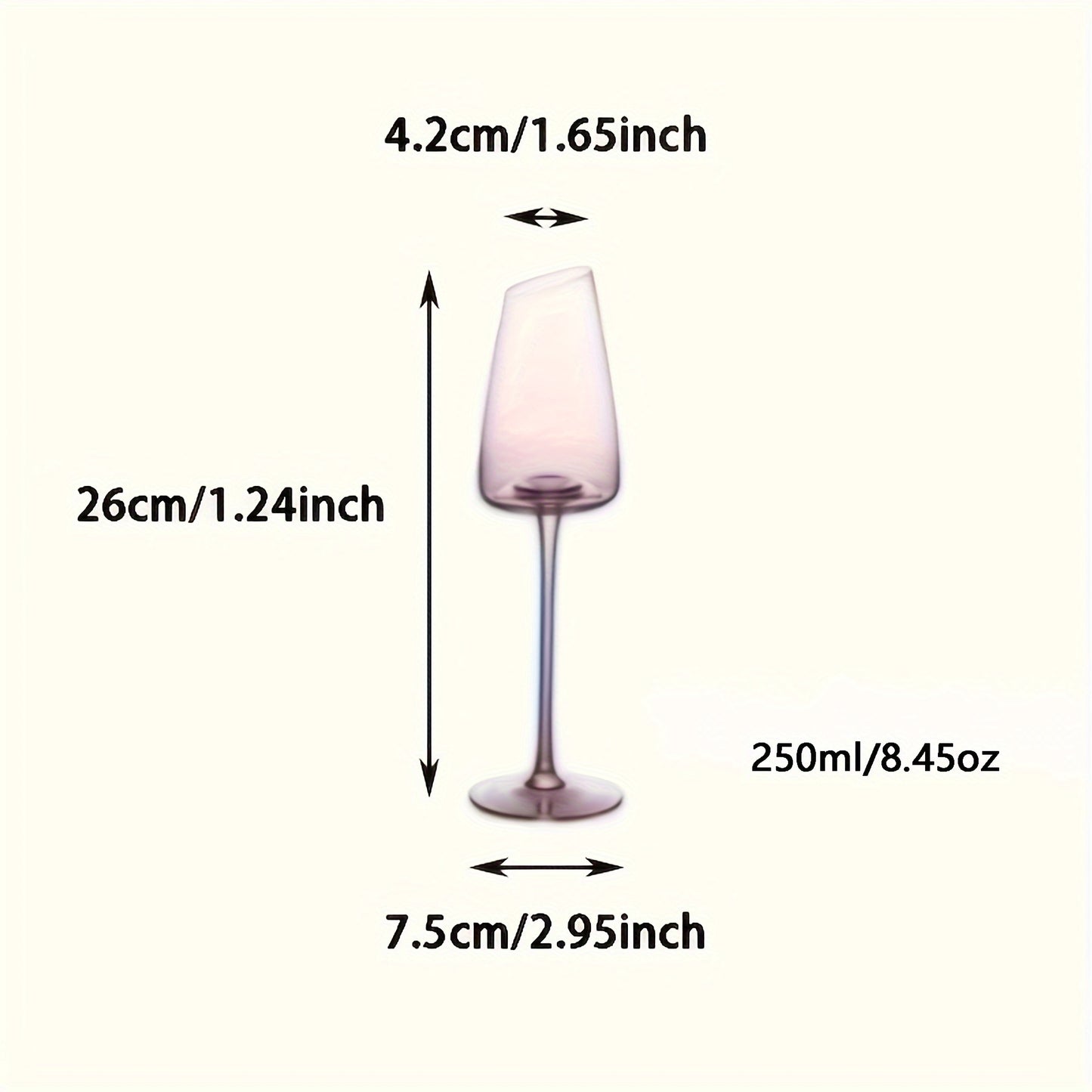 Internet celebrity ins flamingo red wine glass champagne glass oblique mouth household small fresh pink blue crystal glass Bordeaux high foot cup French oblique mouth light luxury style good-looking wine glass sweet wine glass gift box wedding birthday gi